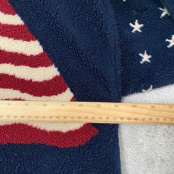 Bear‎ Ridge Outfitters Fleece Jacket Mens Large Full Zip Made USA Flag Stars - Picture 12 of 14
